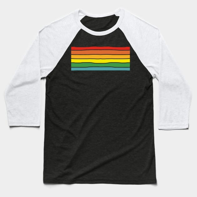 Energy Stripes Six of them Baseball T-Shirt by ellenhenryart